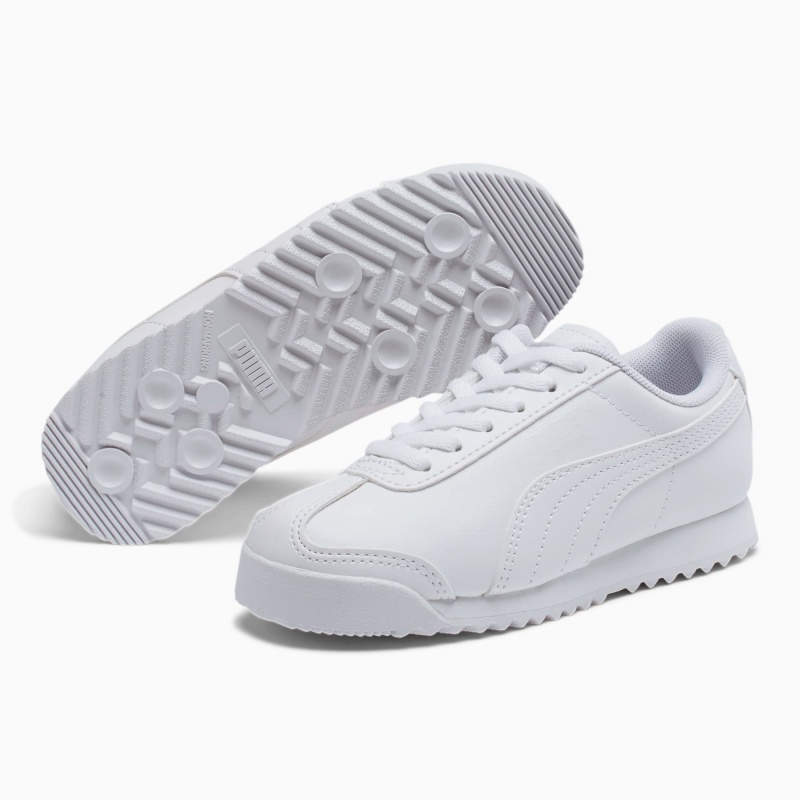 Tenis Puma Roma Basic Little Blancos | 12394FWDB