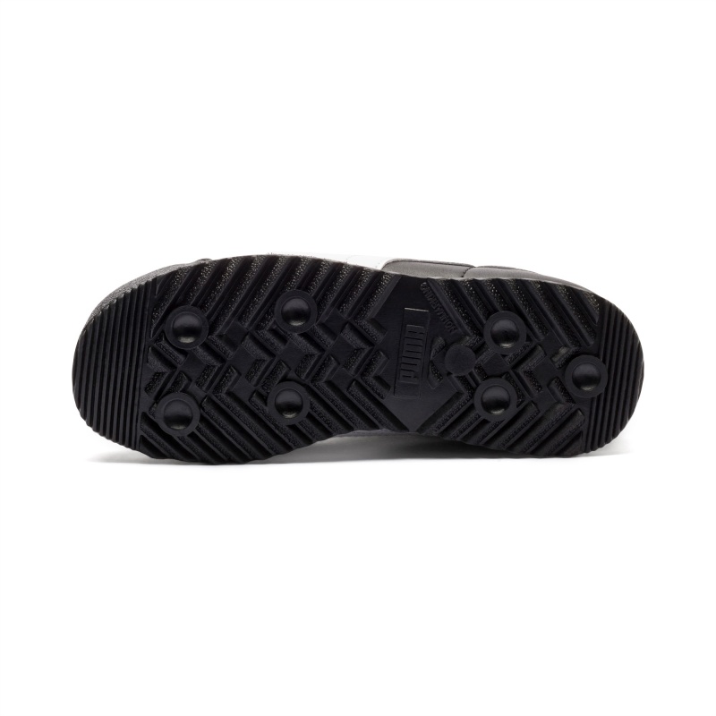 Tenis Puma Roma Basic Little Negros Blancos Plateados | 40618KEVH