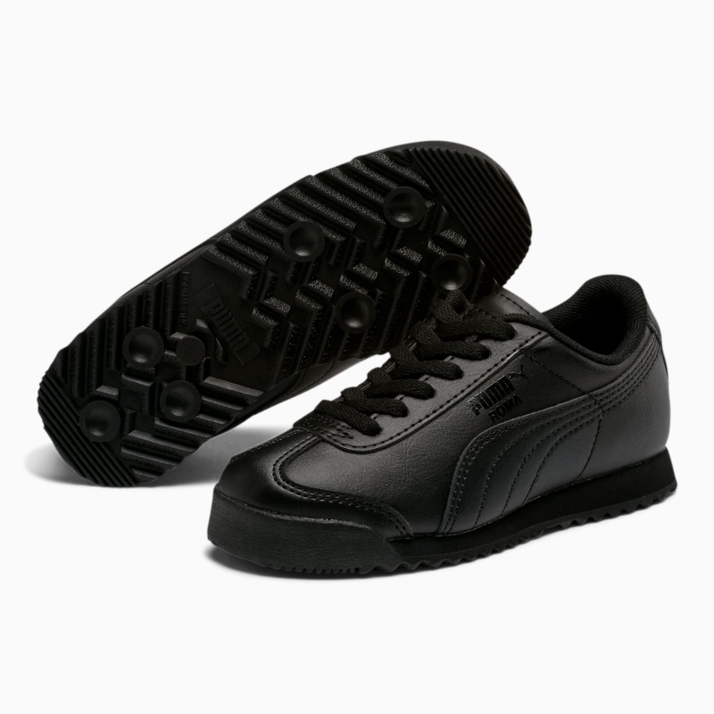 Tenis Puma Roma Basic Little Negros Negros | 50386QECZ