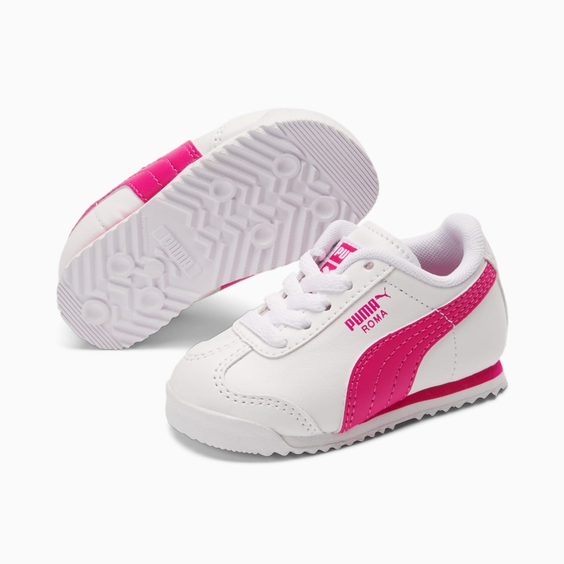 Tenis Puma Roma Basic Toddler Blancos Fucsia Morados | 94830JCLW