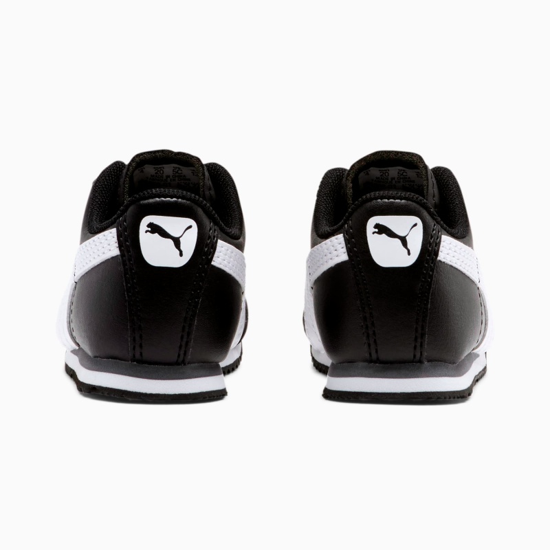 Tenis Puma Roma Basic Toddler Negros Blancos Plateados | 75632OYRS