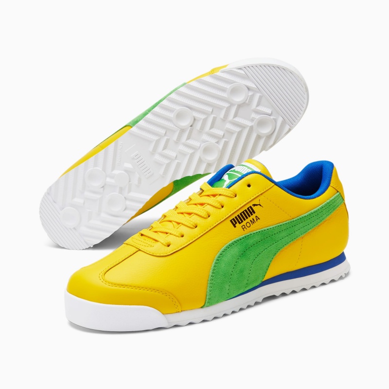 Tenis Puma Roma Brazil Verdes Azul Rey | 48192FSQM