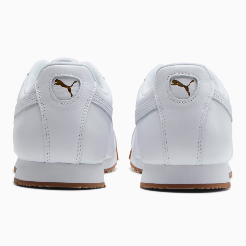 Tenis Puma Roma Classic Gum Blancos Dorados | 56183VZYD