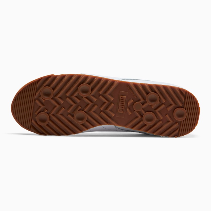 Tenis Puma Roma Classic Gum Blancos Dorados | 56183VZYD