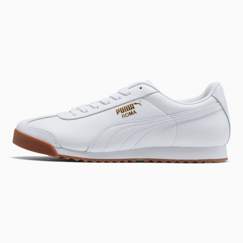 Tenis Puma Roma Classic Gum Blancos Dorados | 56183VZYD