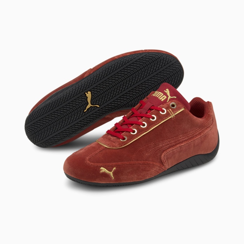 Tenis Puma Speedcat Velvet Rojos Dorados | 65328YWTG