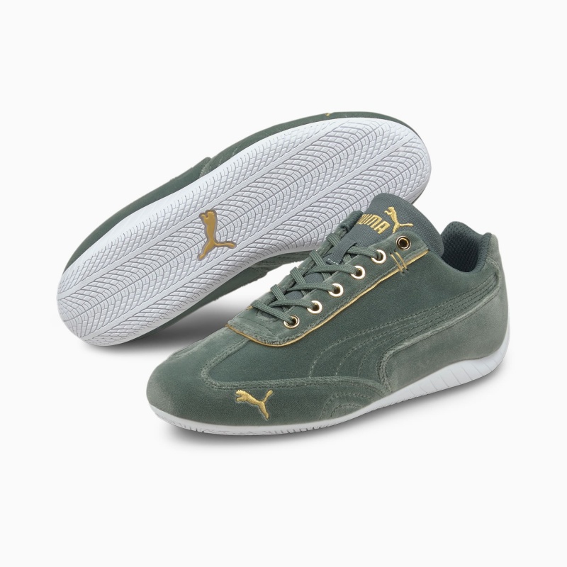 Tenis Puma Speedcat Velvet Verdes Dorados | 64210XLHC