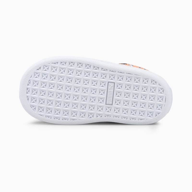 Tenis Puma Suede Calle Art Toddler Negros Naranjas | 15407AKMN