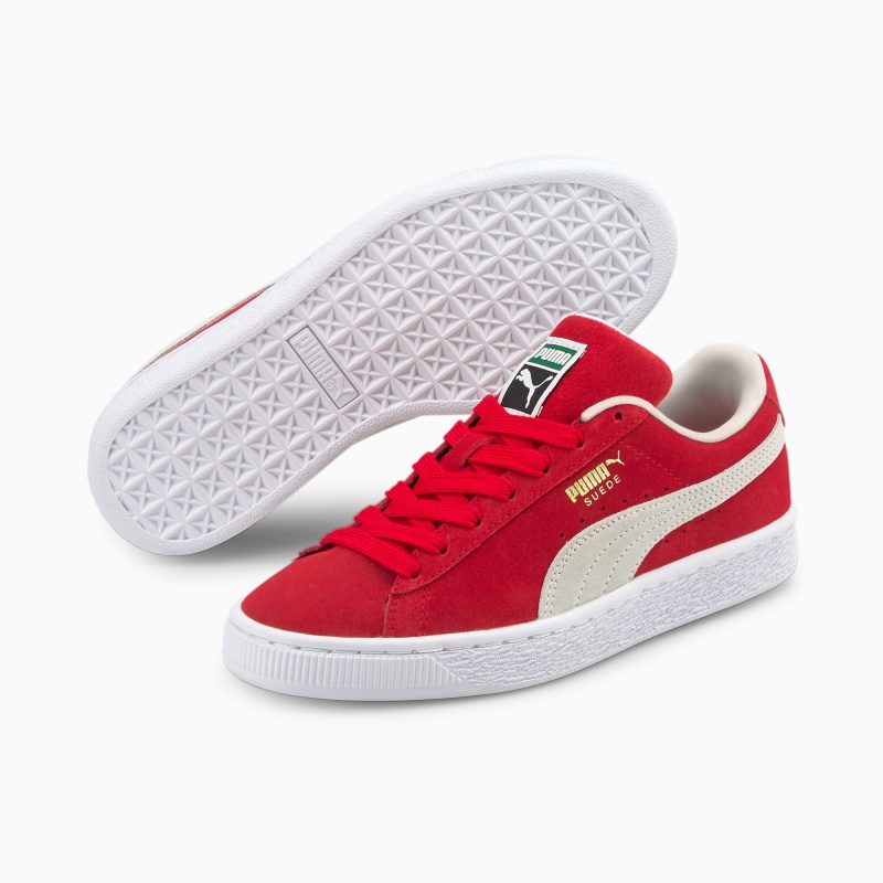 Tenis Puma Suede Classic XXI JR Rojos Blancos | 20469GEPR