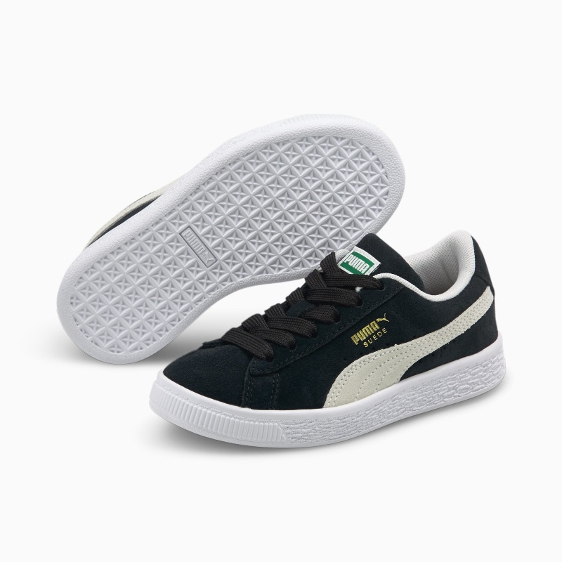 Tenis Puma Suede Classic XXI Little Negros Blancos | 69210QUEX