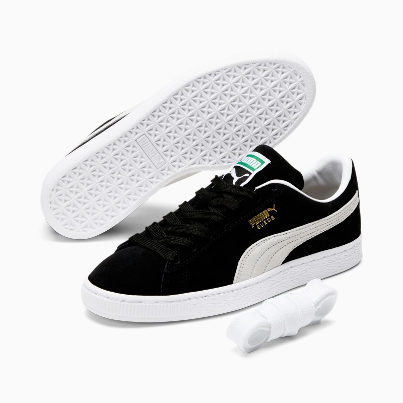 Tenis Puma Suede Classic XXI Negros Blancos | 53192TIRC
