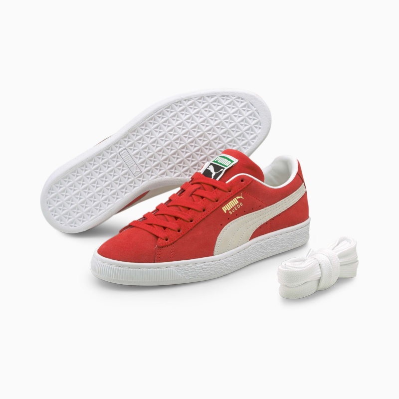 Tenis Puma Suede Classic XXI Rojos Blancos | 32918MHQJ