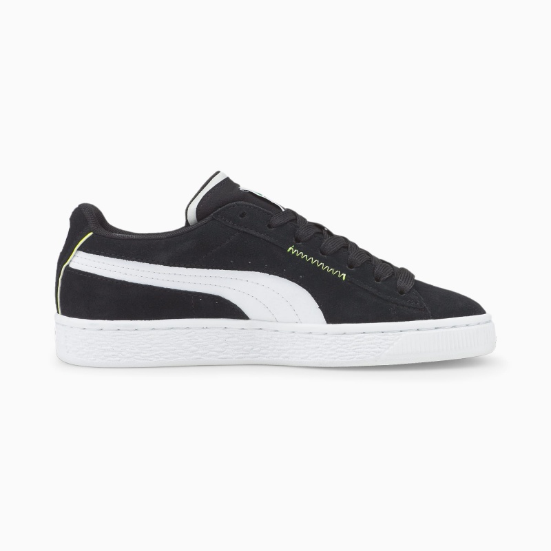 Tenis Puma Suede Displaced JR Negros Blancos | 40827HRYV