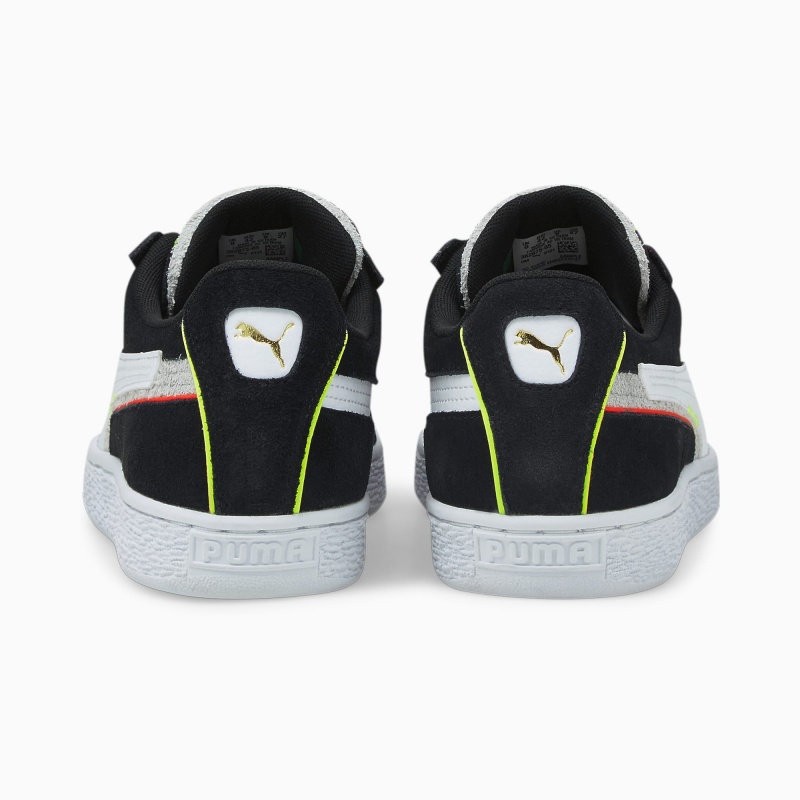 Tenis Puma Suede Displaced Negros Blancos | 46803QUXR