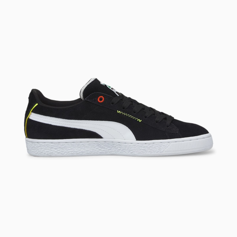 Tenis Puma Suede Displaced Negros Blancos | 46803QUXR