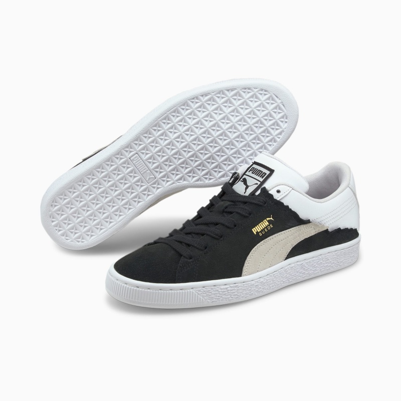 Tenis Puma Suede Layers Negros Blancos | 76403XNWH