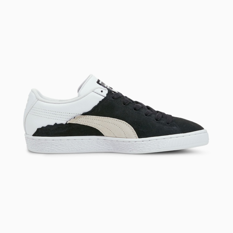 Tenis Puma Suede Layers Negros Blancos | 76403XNWH