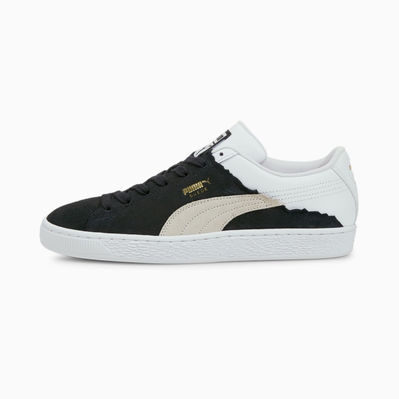 Tenis Puma Suede Layers Negros Blancos | 76403XNWH