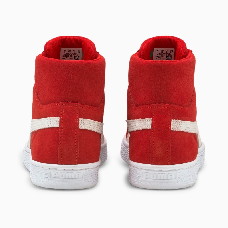 Tenis Puma Suede Mid XXI Rojos Blancos | 81053GCJE