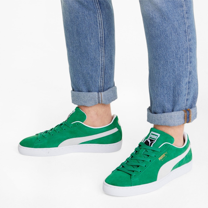 Tenis Puma Suede Teams Verdes Blancos | 89213TVWJ