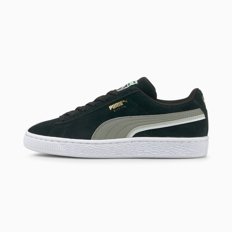 Tenis Puma Suede Triplex JR Negros Blancos | 62019LGDP