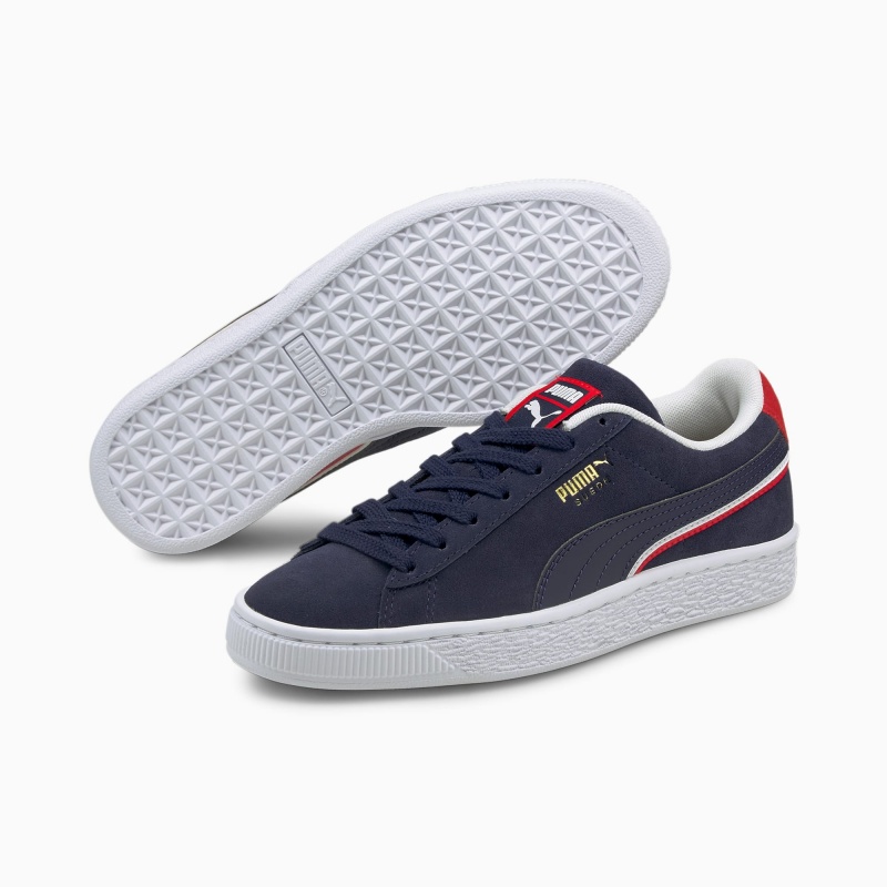 Tenis Puma Suede Triplex JR Rojos Blancos | 48531XOFI