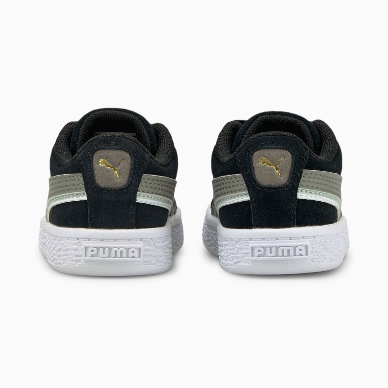 Tenis Puma Suede Triplex Toddler Negros Blancos | 56813QAPJ