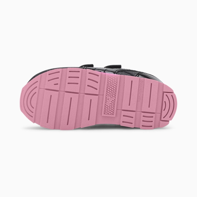 Tenis Puma Vista Glitz Toddler Negros Negros Rosas | 96153SCTG