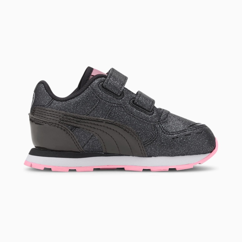 Tenis Puma Vista Glitz Toddler Negros Negros Rosas | 96153SCTG