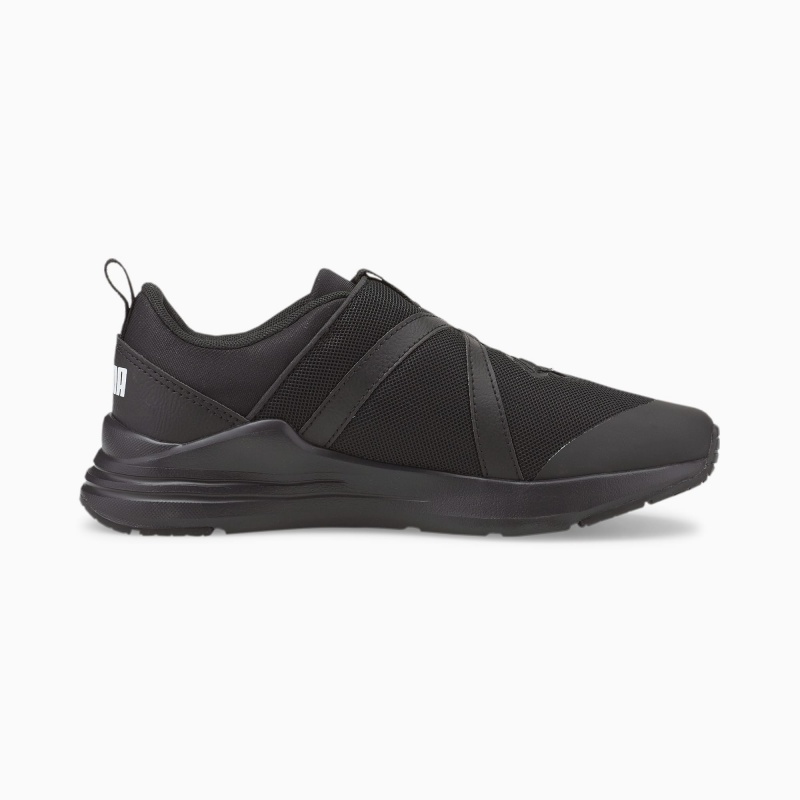 Tenis Puma Wired Run Disc JR Negros Blancos | 52487DFPW
