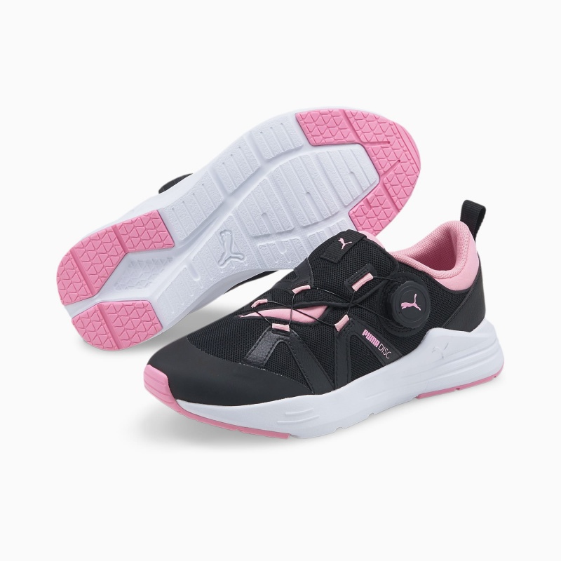 Tenis Puma Wired Run Disc JR Negros Rosas | 25784JIDY