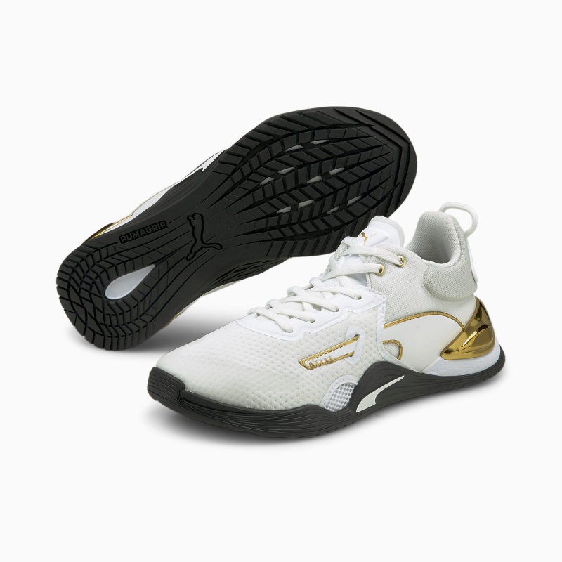 Tenis Training Puma Fuse Moto Blancos Negros | 80936CPYK