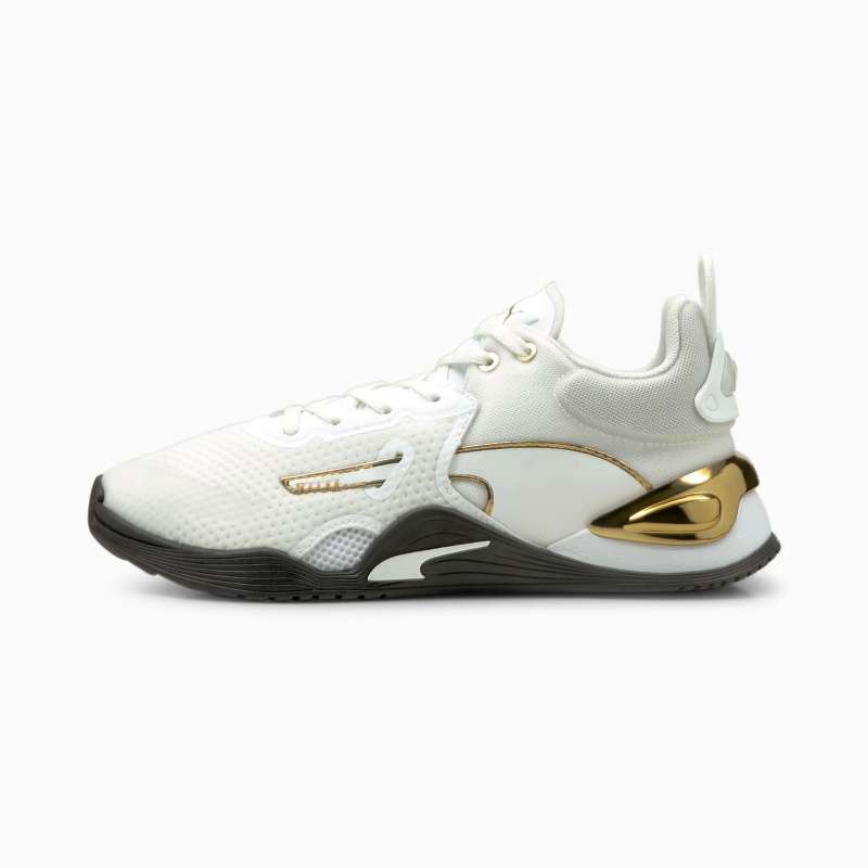 Tenis Training Puma Fuse Moto Blancos Negros | 80936CPYK