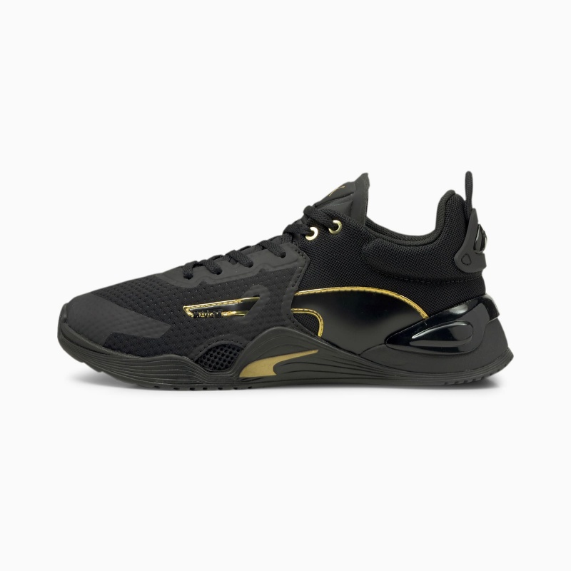 Tenis Training Puma Fuse Moto Negros Dorados | 08276LSCO