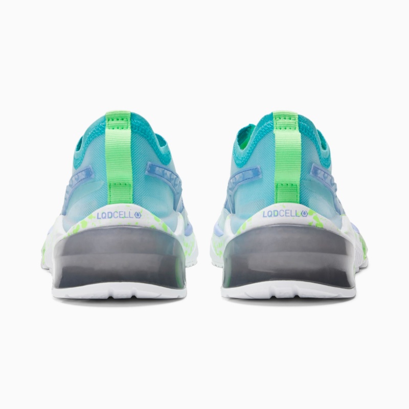 Tenis Training Puma LQDCELL Optic Sheer GID Blancos Morados Verdes | 68137KOAD