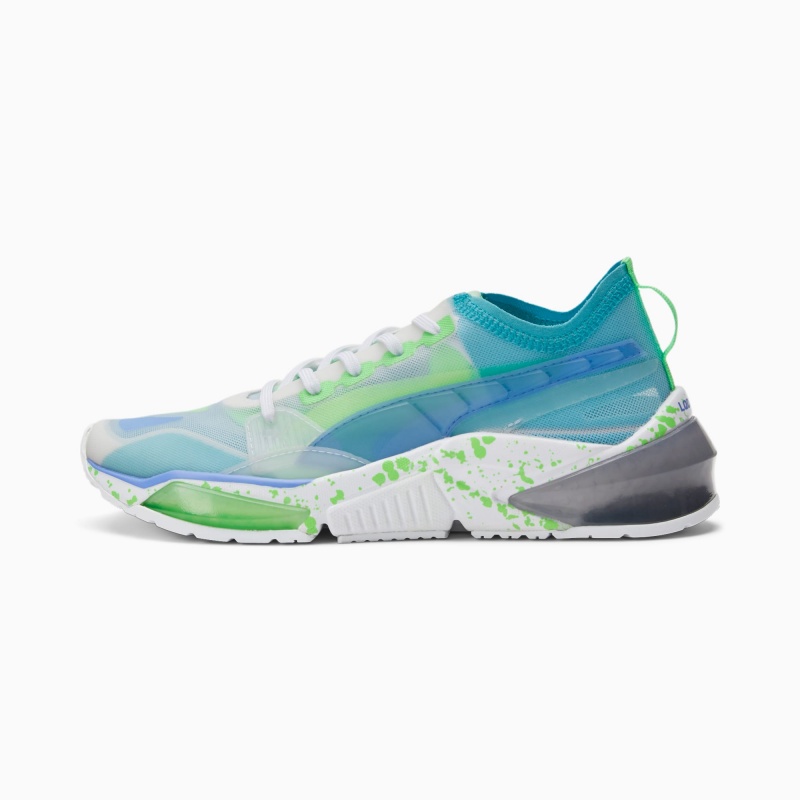 Tenis Training Puma LQDCELL Optic Sheer GID Blancos Morados Verdes | 68137KOAD