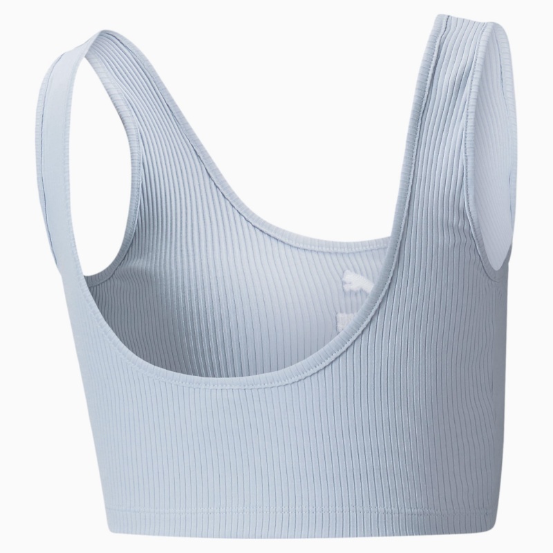 Top Puma Classics Acanalado Crop Arctic Ice | 79625NCYL