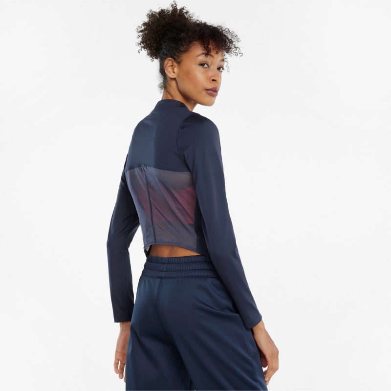 Top Puma Eversculpt Zip Long Sleeve Entrenamiento Spellbound | 60782NTQG