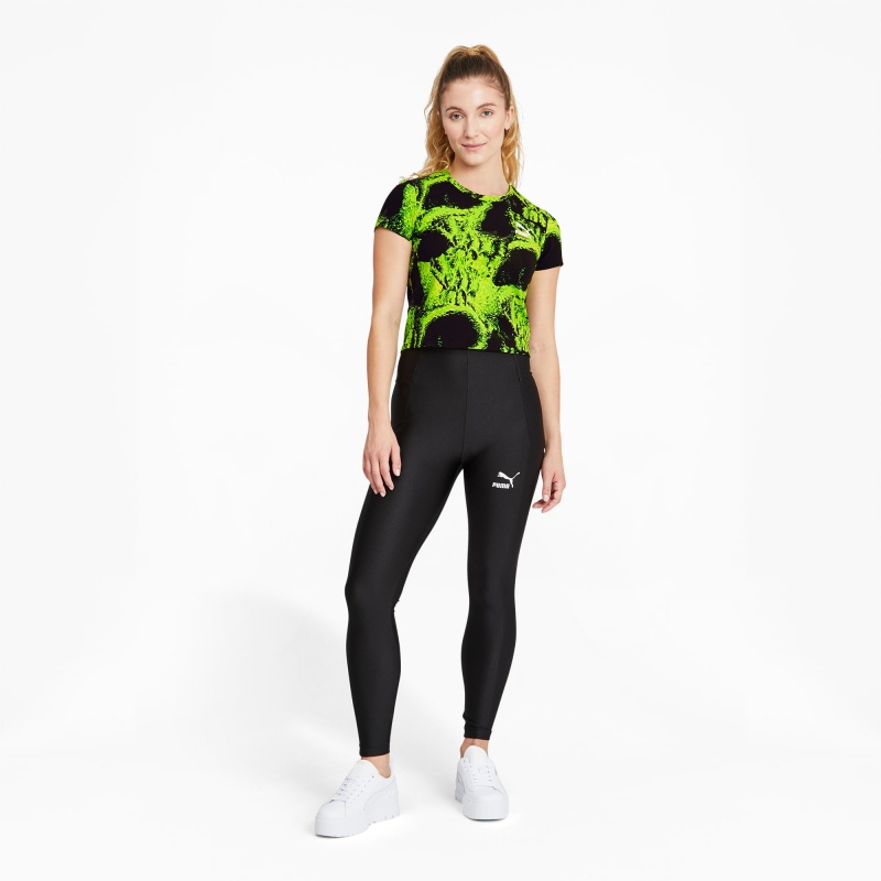 Top Puma PUMA x SANTA CRUZ Printed Crop Blancos | 41726LZRW