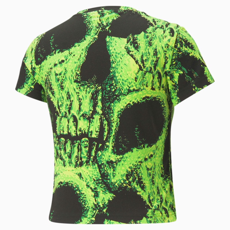 Top Puma PUMA x SANTA CRUZ Printed Crop Blancos | 41726LZRW