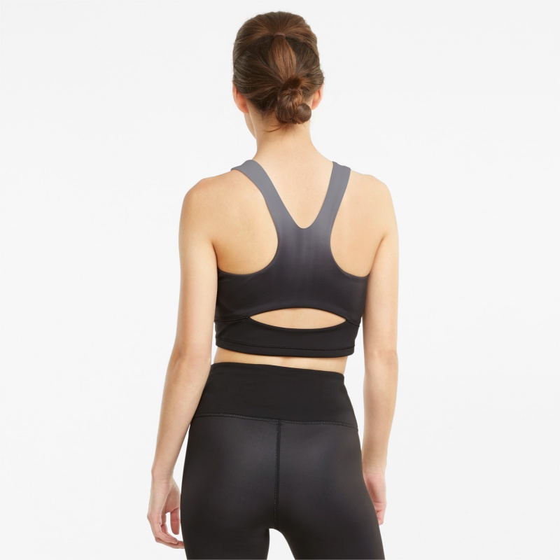 Top Puma Studio Ombre Racerback Entrenamiento Crop Negros | 76389TMJI