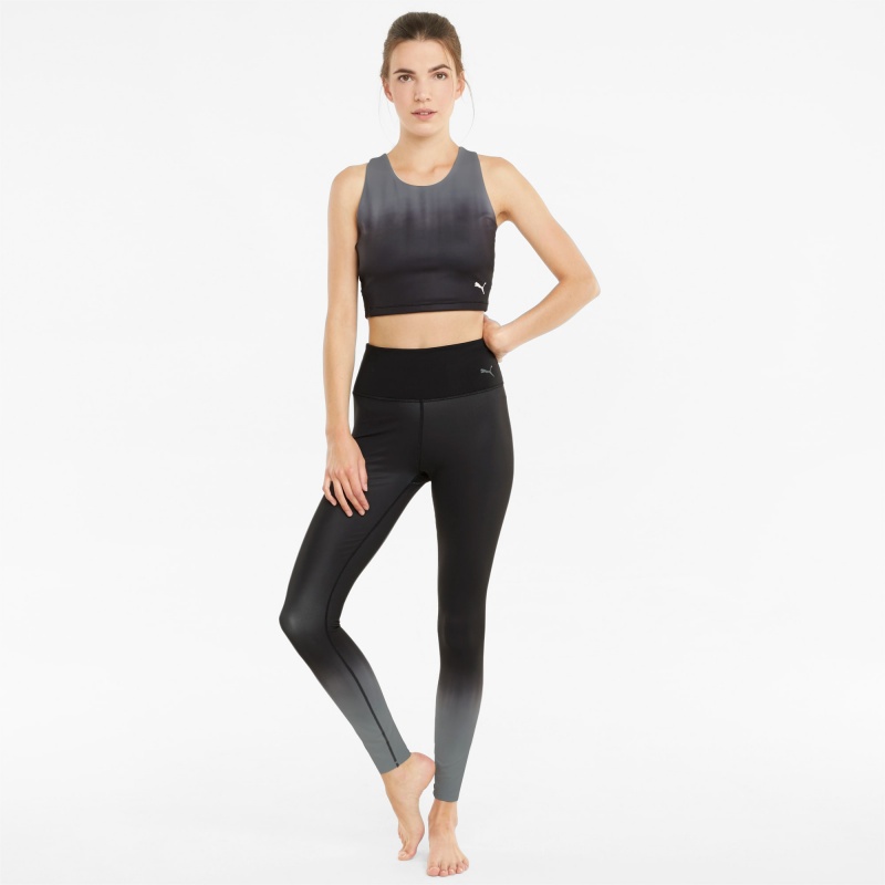 Top Puma Studio Ombre Racerback Entrenamiento Crop Negros | 76389TMJI