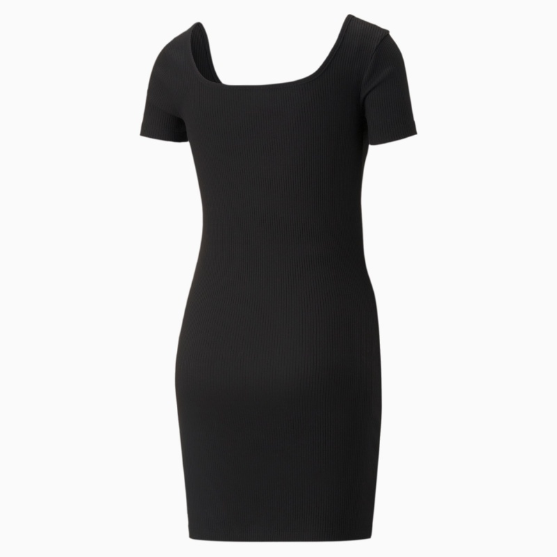 Vestido Puma Classics Acanalado Negros | 78305BERN