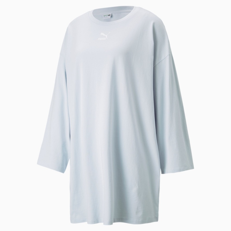 Vestido Puma Classics Long Sleeve Tee Arctic Ice | 41209XLRO