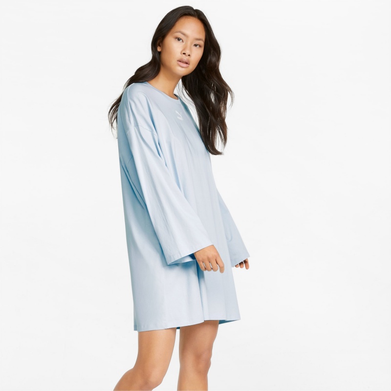 Vestido Puma Classics Long Sleeve Tee Arctic Ice | 41209XLRO