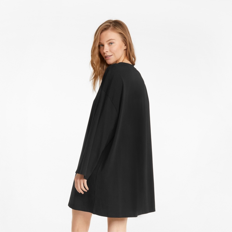 Vestido Puma Classics Long Sleeve Tee Negros | 05297QOWX