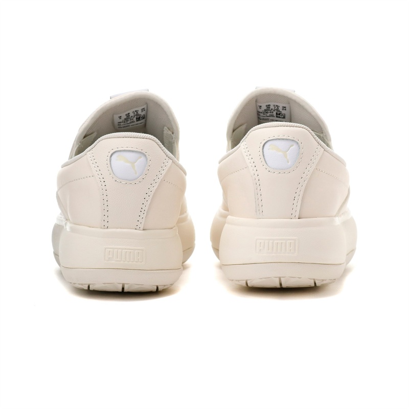 Zapatos Puma Suede Mayu Slip-On Cuero Blancos | 36054GSIP