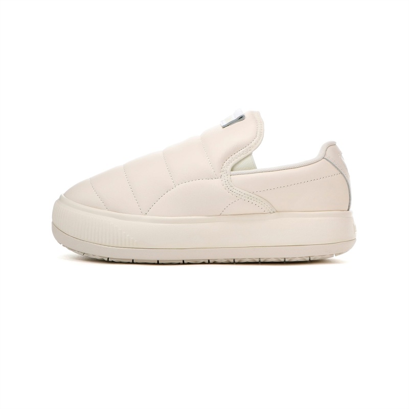Zapatos Puma Suede Mayu Slip-On Cuero Blancos | 36054GSIP