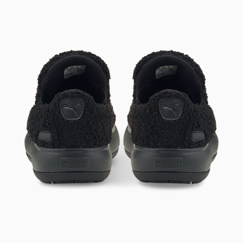 Zapatos Puma Suede Mayu Slip-On Teddy Negros | 02176BKUS