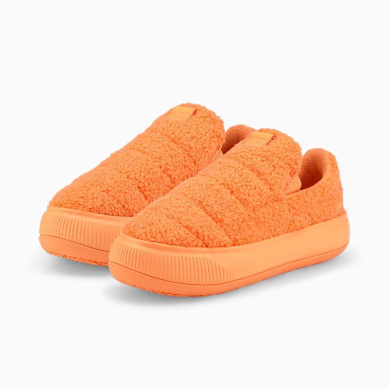 Zapatos Puma Suede Mayu Slip-On Teddy Neon Citrus | 07298LAKC